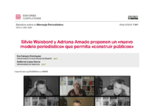 Nuevo modelo periodístico: de publicar noticias a construir públicos Primera página del artículo académico sobre un nuevo modelo periodístico para construir públicos
