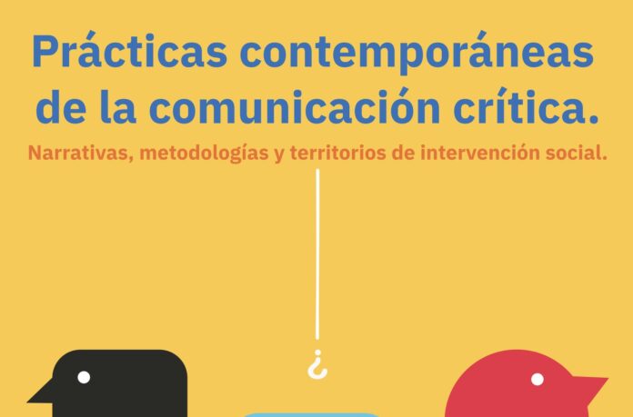 Portada amarilla del libro Prácticas contemporáneas de la comunicación crítica